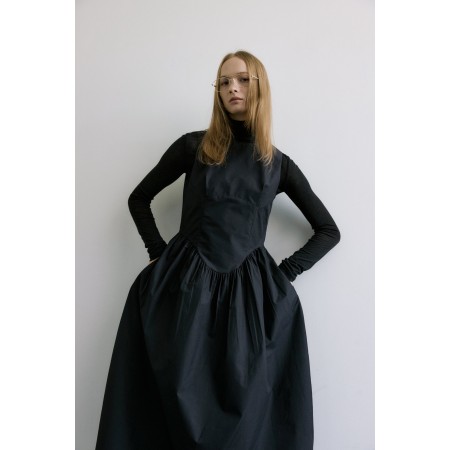 ARCH LINE PRINCESS DRESS_BLACK commande en ligne