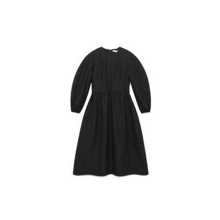 VOLUME RAGLAN SLEEVE LONG DRESS_BLACK vente chaude votre 