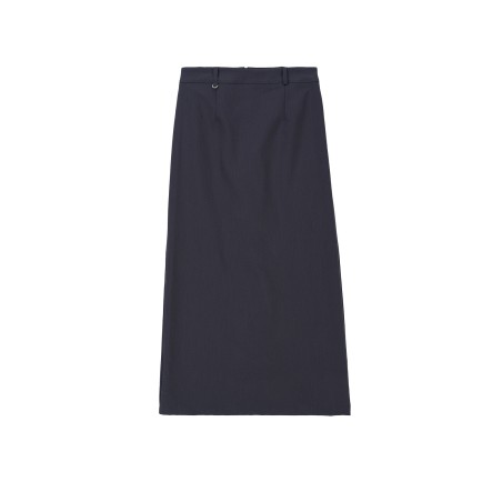 WOOL LINE SKIRT_CHARCOAL Amélioration de cerveau avec