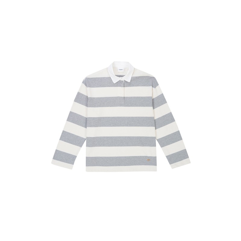 LONG STRIPE T-SHIRT_GREY Fin de série