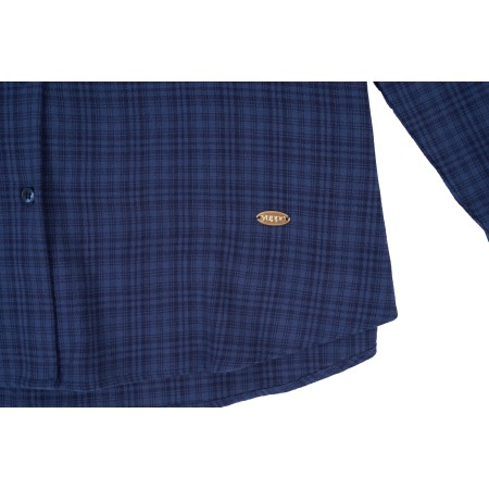 COTTON CHECK SHIRT_NAVY outlet