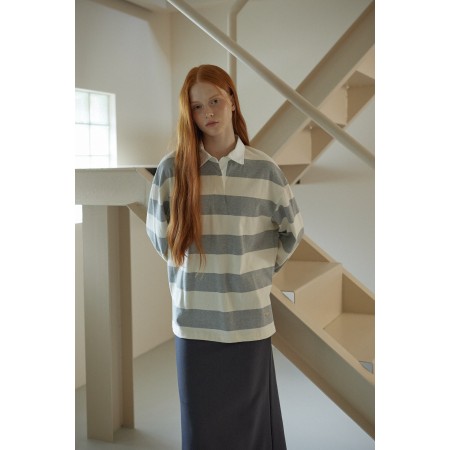 LONG STRIPE T-SHIRT_GREY Fin de série