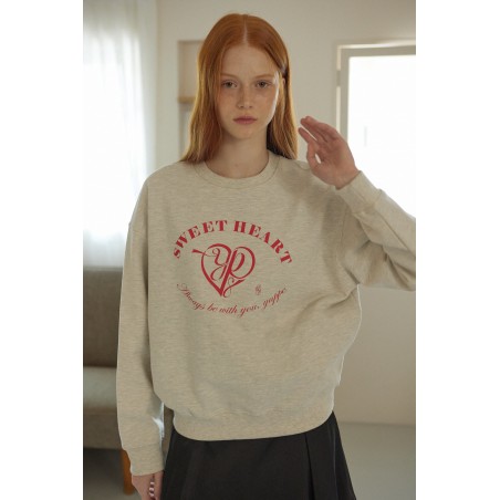 HEART SWEATSHIRT_OATMEAL paiement sécurisé