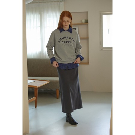 ADORABLE SWEATSHIRT_GRAY brillant des détails fins