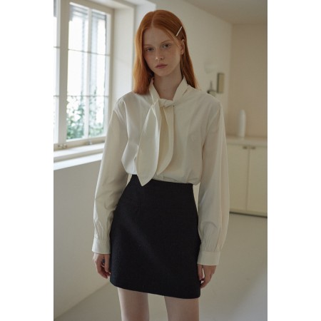 TIE COTTON SHIRT_CREAM l'achat 