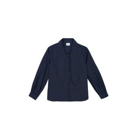 TIE COTTON SHIRT_NAVY à prix réduit toute l'année