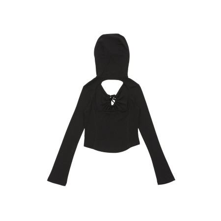 BACKLESS HOOD HOLE T_BLACK prix pour 