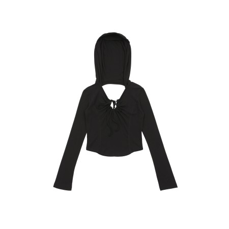 BACKLESS HOOD HOLE T_BLACK prix pour 