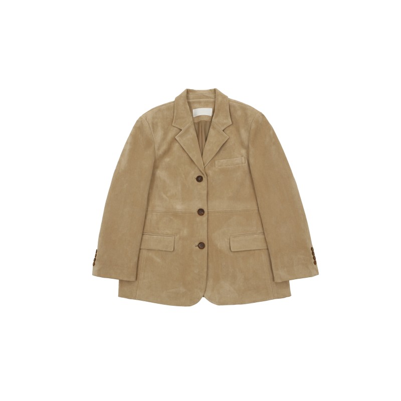 STITCH SUEDE JACKET_BEIGE est présent 