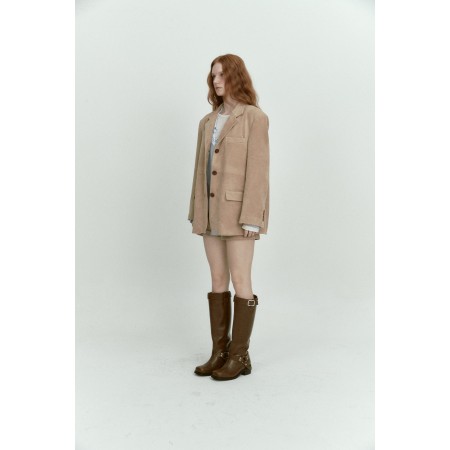 STITCH SUEDE JACKET_BEIGE est présent 