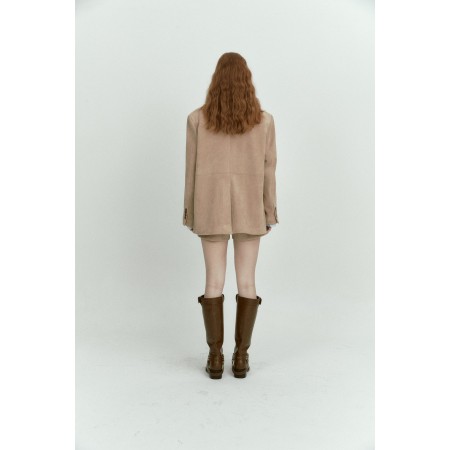 STITCH SUEDE JACKET_BEIGE est présent 