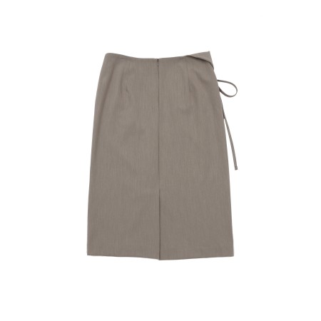 UNBALANCE FLIP SKIRT_KHAKI GREY acheter