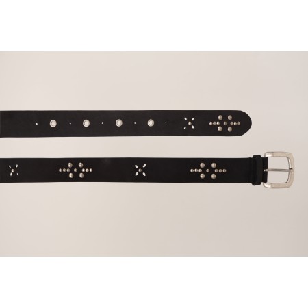 LEATHER STUD BELT_BLACK Venez acheter