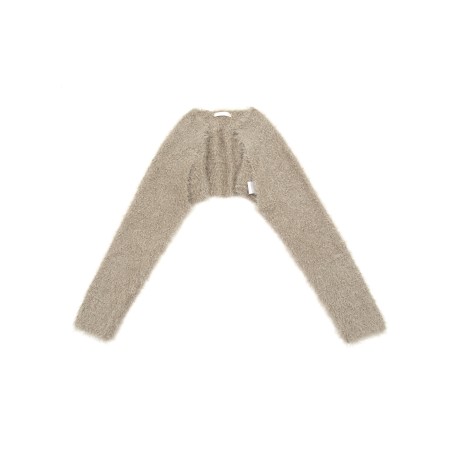 FLUFFY BOUCLE CARDIGAN _KHAKI BEIGE 2024