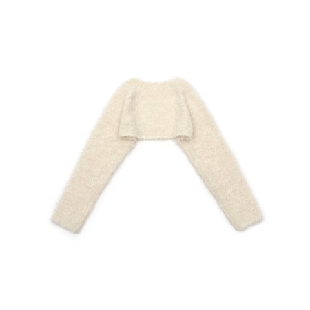 FLUFFY BOUCLE CARDIGAN _IVORY une grave pollution 