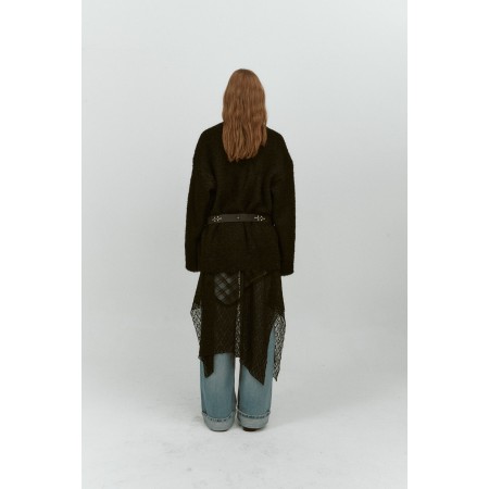 WHIRLY FUR KNIT CARDIGAN_BLACK 2 - 3 jours ouvrés.