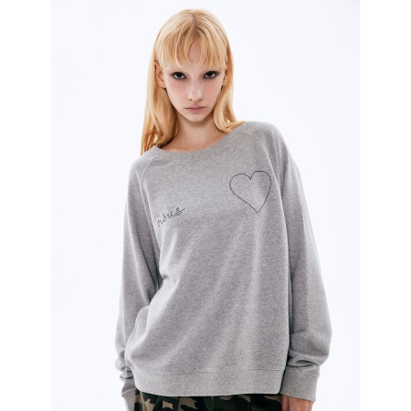 Beads Heart Sweatshirt_Melange sur le site 