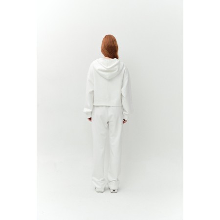 AS BASIC HOOD ZIP UP_IVORY la colonne vertébrale