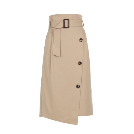 ASYMMETRIC TRENCH SKIRT_BEIGE vous aussi creer 