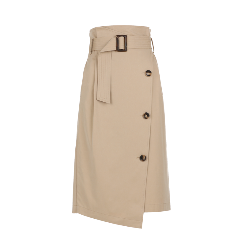 ASYMMETRIC TRENCH SKIRT_BEIGE vous aussi creer 