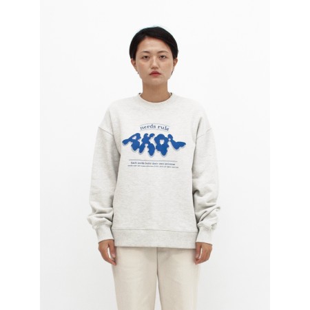 OVERSIZED LOGO PRINTED SWEATSHIRT_MELANGE de technologie