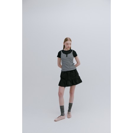 TWO POCKET SKIRT_BLACK votre restaurant rapide dans 