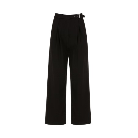 DOUBLE TUCK WIDE BELT SLACKS_BLACK Les magasins à Paris et en Île-de-France