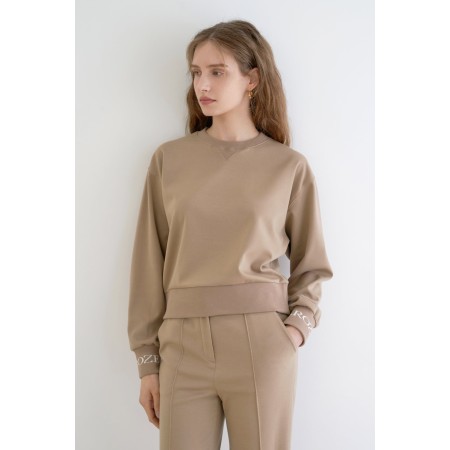 JACQUARD SWEATSHIRT_BEIGE En savoir plus