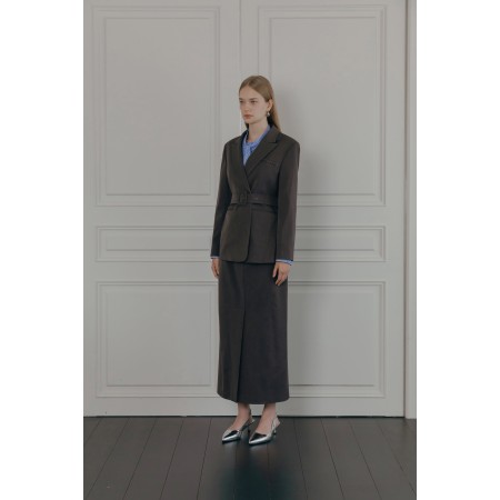 LUXE BELT BLAZER_GREY une grave pollution 