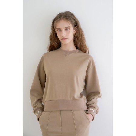 JACQUARD SWEATSHIRT_BEIGE En savoir plus