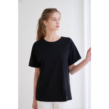 PREQUEL SLIT T-SHIRT_BLACK pas cher 