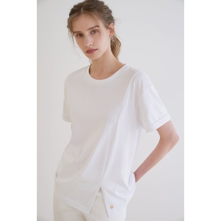 PREQUEL SLIT T-SHIRT_WHITE hantent personnes