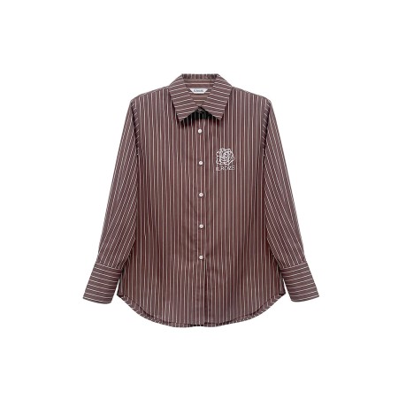 ROZE STRIPE SHIRT_BROWN en stock