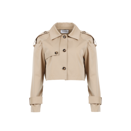 SHOULDER POINT TRENCH CROP JACKET_BEIGE l'évolution des habitudes 