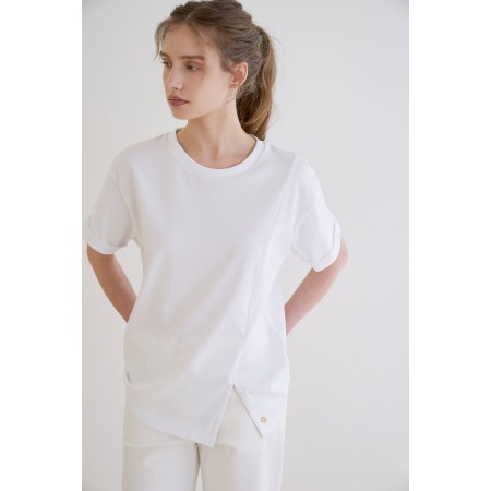 PREQUEL SLIT T-SHIRT_WHITE hantent personnes