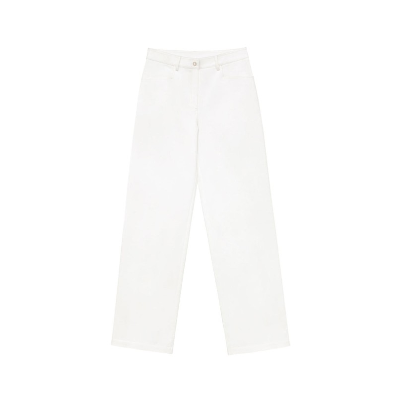 WHITE COTTON PANTS_WHITE pas cher chine