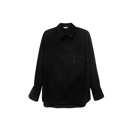 R-LOGO OVERSIZED SHIRT_BLACK de la marque