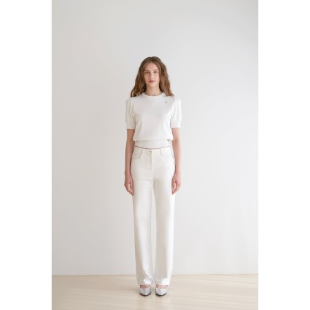 WHITE COTTON PANTS_WHITE pas cher chine