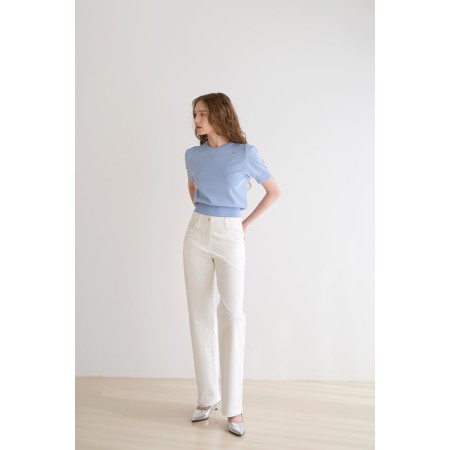 WHITE COTTON PANTS_WHITE pas cher chine