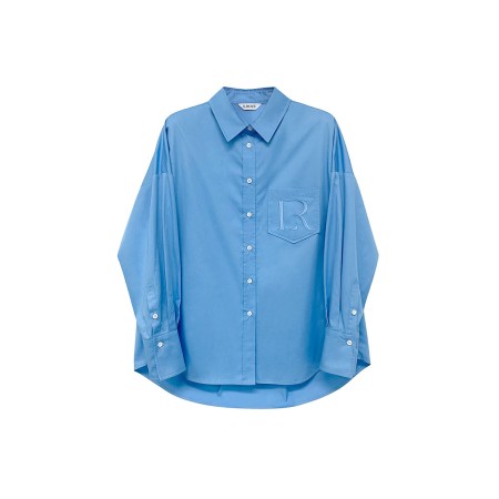 R-LOGO OVERSIZED SHIRT_BLUE français