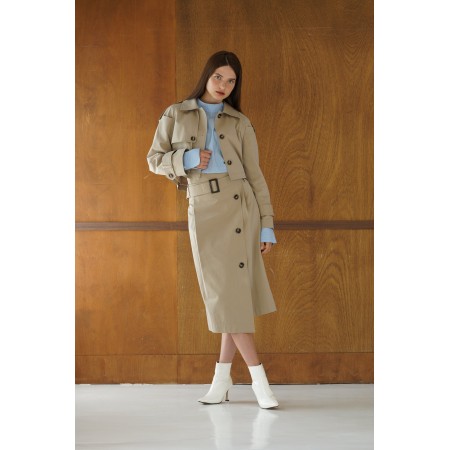 SHOULDER POINT TRENCH CROP JACKET_BEIGE l'évolution des habitudes 