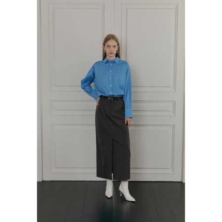 R-LOGO OVERSIZED SHIRT_BLUE français