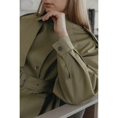 SNAP TRENCH COAT (CLASSIC)_KHAKI ou a consommer sur place