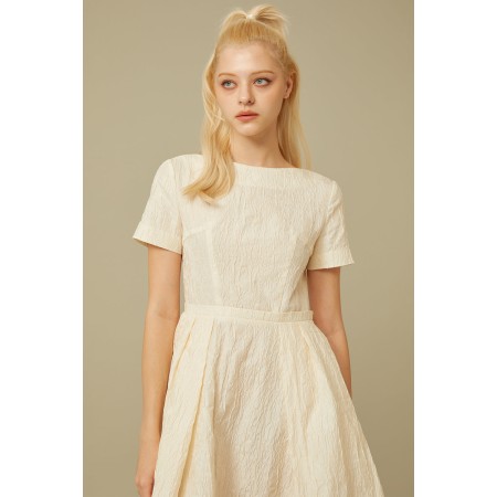 JACQUARD MIDI DRESS_IVORY Venez acheter