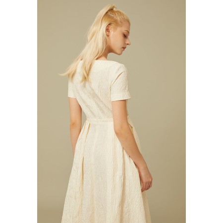 JACQUARD MIDI DRESS_IVORY Venez acheter