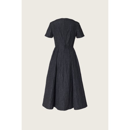 JACQUARD MIDI DRESS_BLACK les ctes