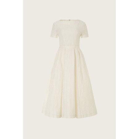 JACQUARD MIDI DRESS_IVORY Venez acheter