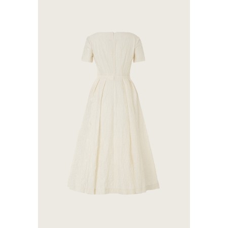 JACQUARD MIDI DRESS_IVORY Venez acheter