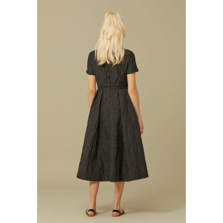 JACQUARD MIDI DRESS_BLACK les ctes