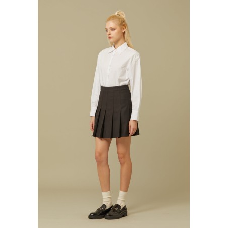 PLEATS MINI SKIRT_BLACK les ctes